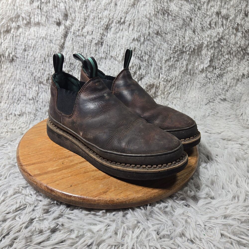 Georgia Boot Giant Romeo Mens Brown Leather Slip On Work Boot Size 10M Outdoors